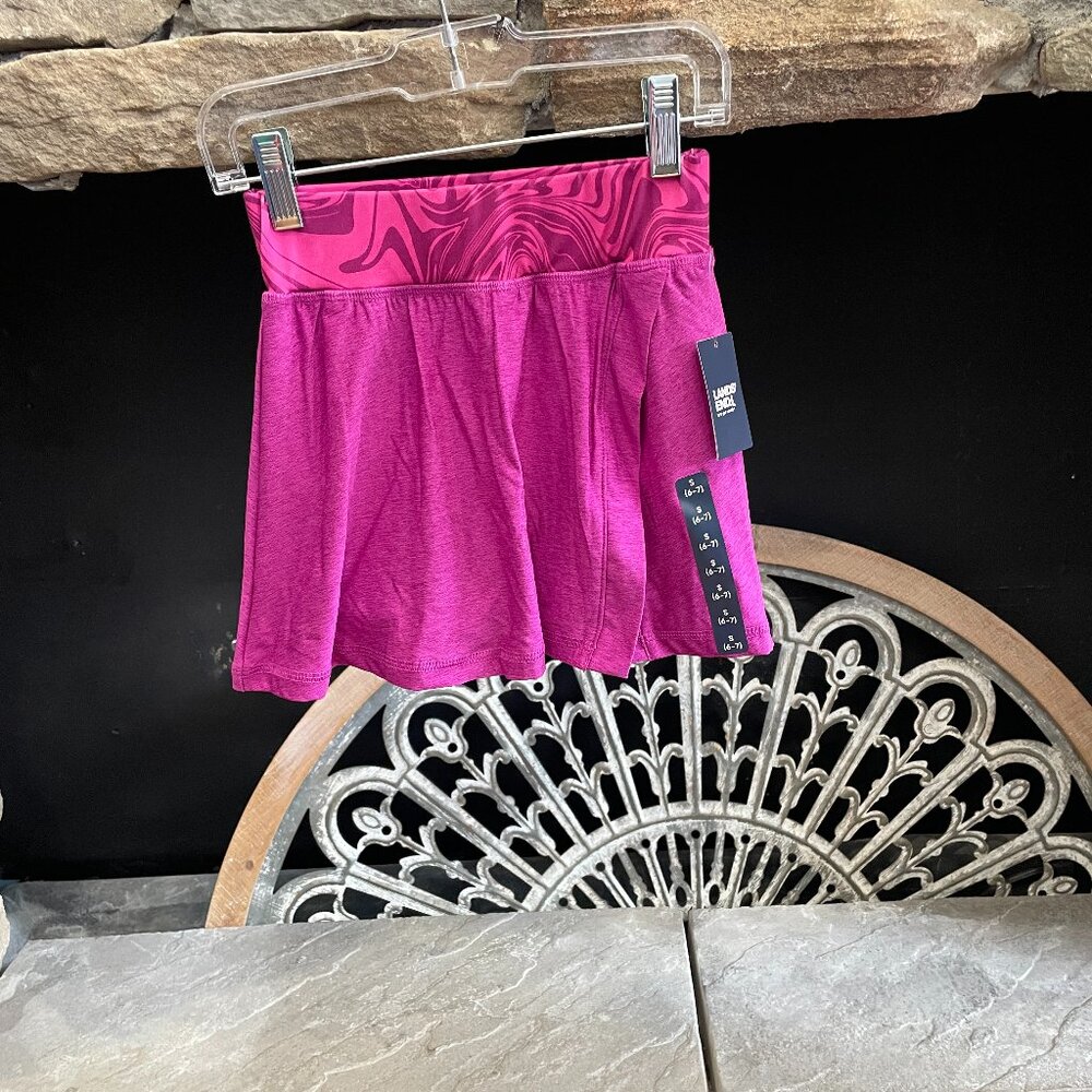 Lands' End Girls Split Hem Active Skort, NWT